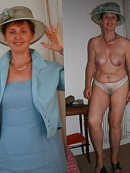 dispirited grown-up lady dressed and undressed